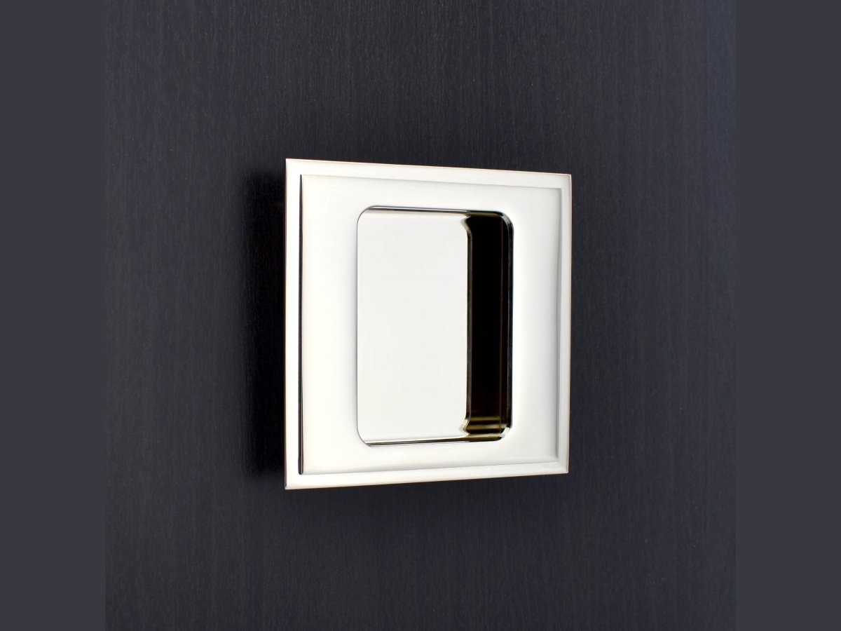 Дверная врезная ручка Croft 2510SQ полированный никель