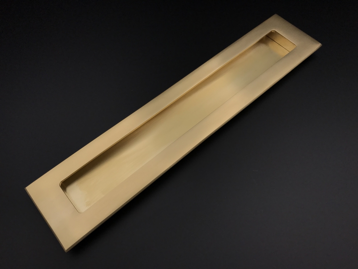 Дверная врезная ручка Frank Allart 4907 матовая латунь