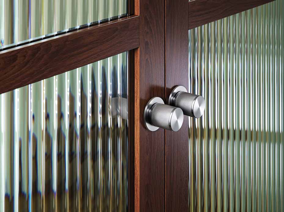 Дверная ручка-кноб D-50mm Buster and Punch Linear GDK-07254 матовый хром