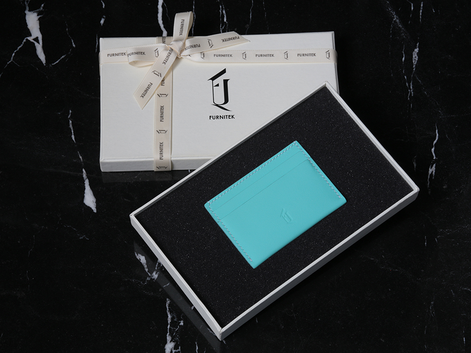 Картхолдер кожаный из натуральной кожи FURNITEK модель FG-04100916 в подарочной коробке