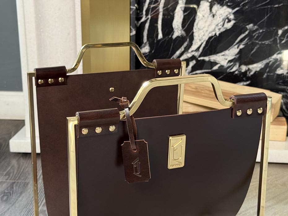 Каминный набор с дровницей FURNITEK FG-01123 полированная латунь