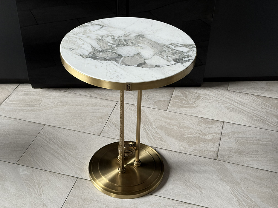 Стол кофейный FURNTEK Ar-Deco FG-206 круглый античная латунь