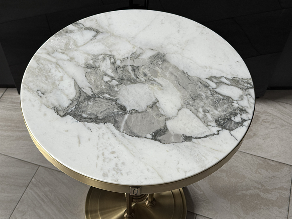 Стол кофейный FURNTEK Ar-Deco FG-206 круглый античная латунь