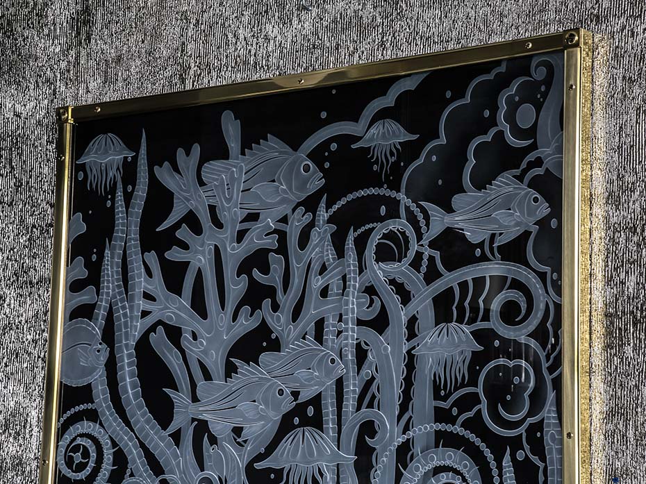 Стеклянная картина FURNITEK FG-300 латунь