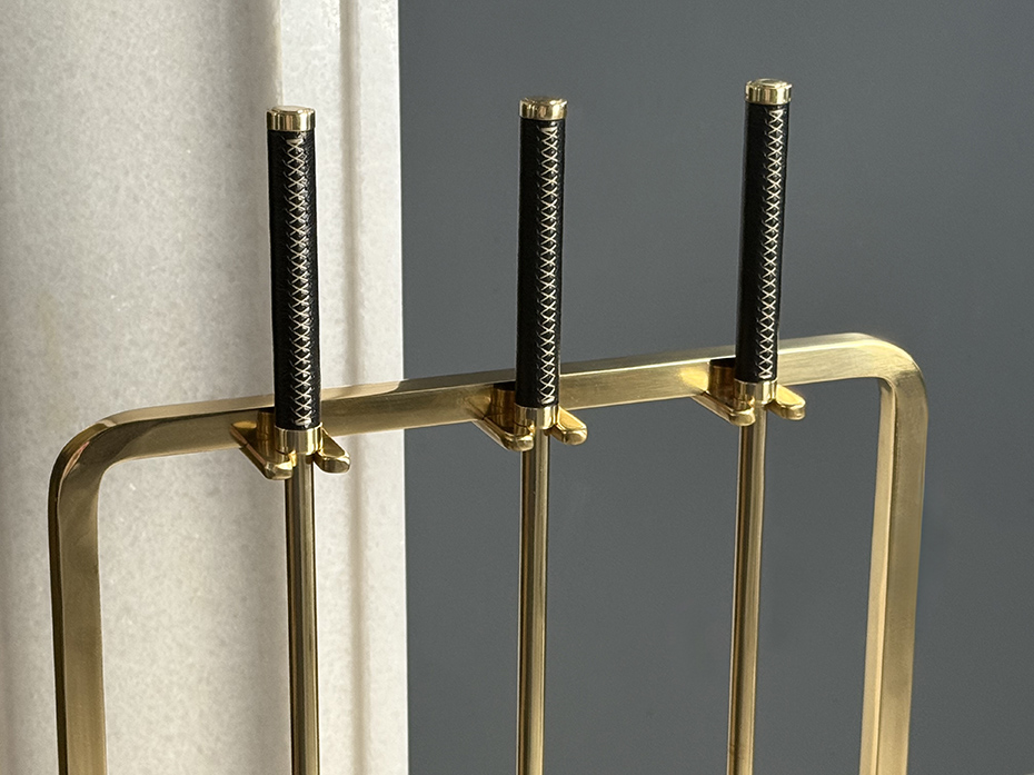 Каминный набор FURNITEK FG-05021 полированная латунь