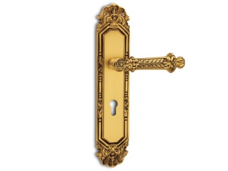 Дверная ручка на планке Salice Paolo PAESTUM 3118 французское золото