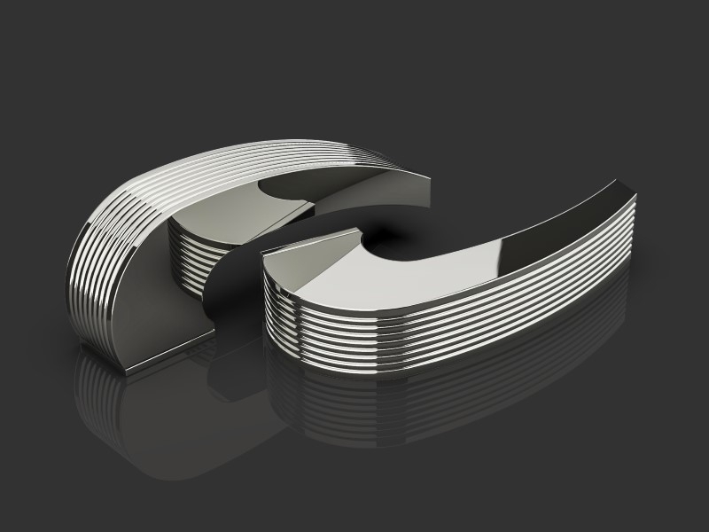 Дверная ручка на розетке Oliver Knights Simon LH полированный хром