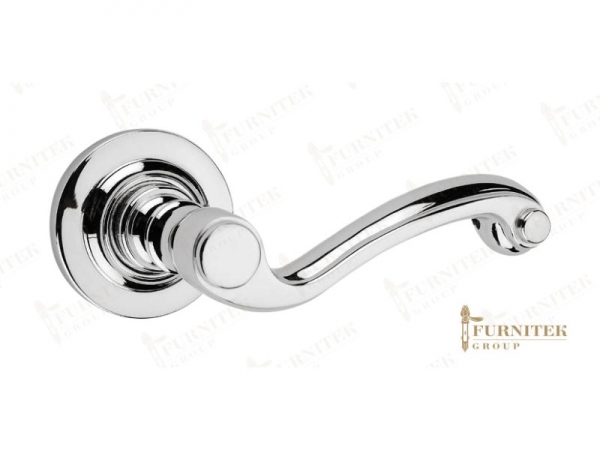 Дверная ручка на розетке Frank Allart 1642 полированный хром