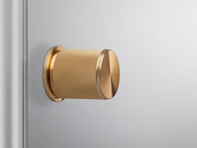 Дверная ручка-кноб D-50mm Buster and Punch Linear GDK-05255 матовая латунь