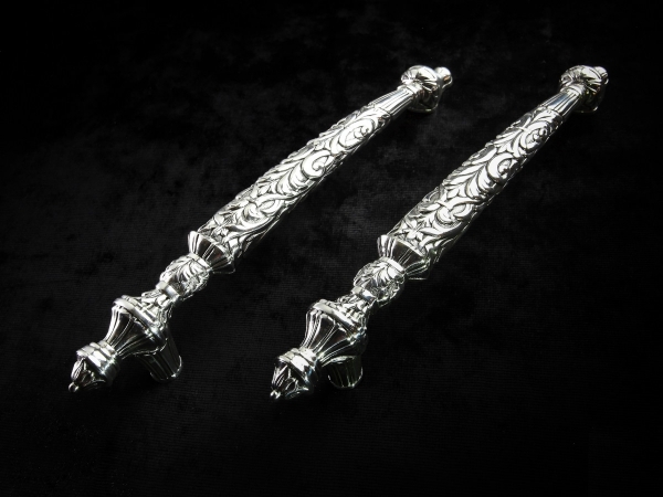 Мебельная ручка-скоба Edgar Berebi 8387 серебро