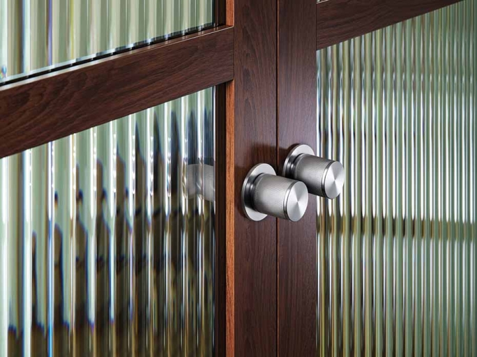 Дверная ручка-кноб D-40mm Buster and Punch Linear RDK-071054 матовый хром