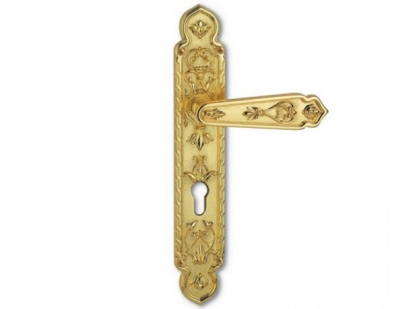 Дверная ручка на планке Salice Paolo DUBAI 3341 полированная латунь