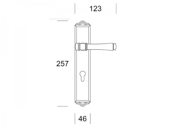 Дверная ручка на планке Salice Paolo FRESIA 3256