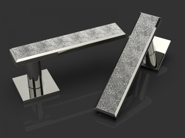 Дверная ручка на розетке Oliver Knights Hutch LH полированный никель