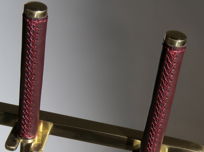 Каминный набор с дровницей FURNITEK FG-01112 полированная латунь