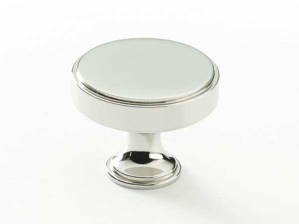 Мебельная ручка-кнопка Armac Martin Rotunda из полированого никеля