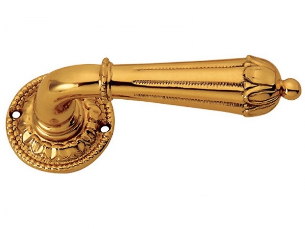 Дверная ручка на розетке Enrico Cassina STEFANIA C08311 золото 24к