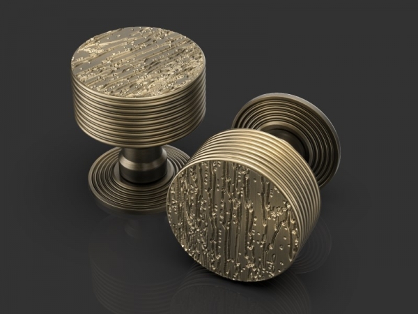 Дверная ручка-кноб Oliver Knights Serlo DK античная бронза