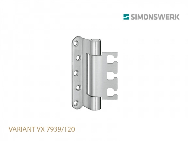Петля оконная SIMONSWERK VARIANT VX 7939/120 до 120 кг матовый хром