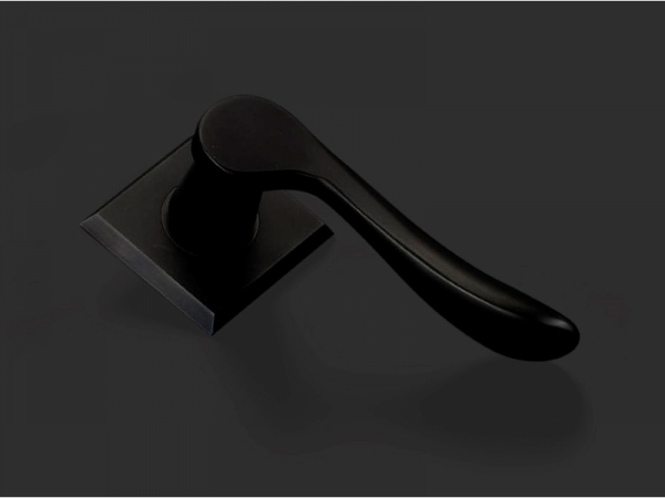 Дверная ручка на розетке Frank Allart 4345 чернёная латунь