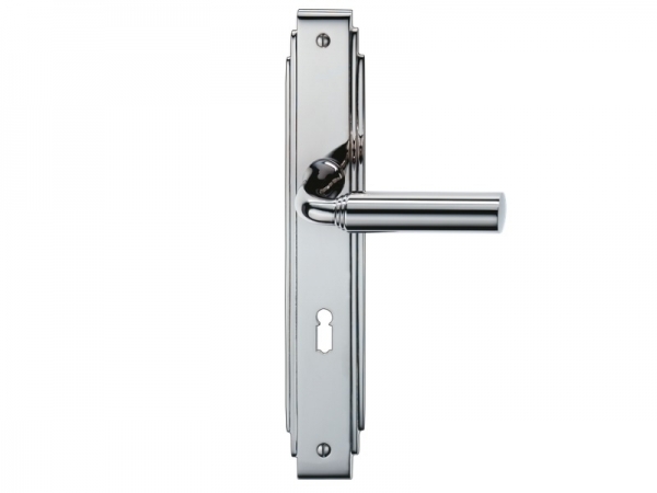 Дверная ручка на планке P.Bisschop Гент 1820/8002 полированный хром
