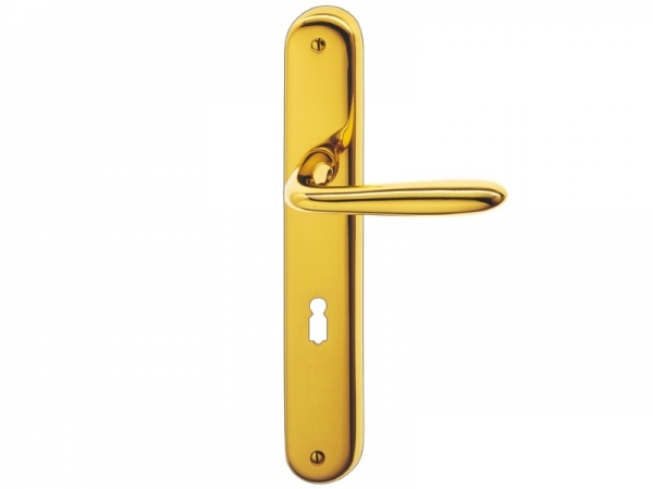 Дверная ручка на планке P.Bisschop 7315 полированная латунь