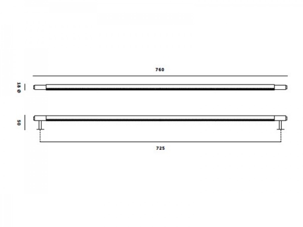 Ручка скоба мебельная Buster & Punch UK-CB-760-ST хром