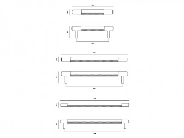 Ручка скоба мебельная Buster & Punch UK-PB-H-ST хром