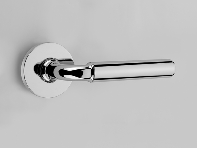 Дверная ручка на розетке Frank Allart 77737843 полированный хром