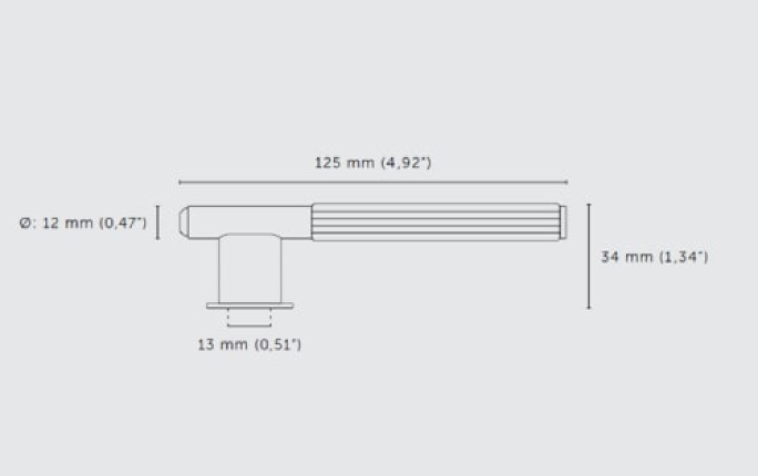 Мебельная L-образная ручка Buster & Punch GLB-36440 из стали