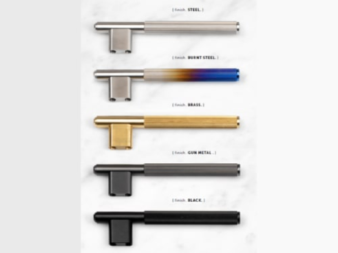 Мебельная L-образная ручка Buster & Punch GLB-07325 из хрома